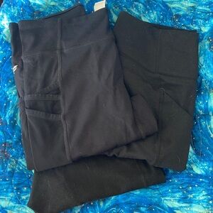 3 various Fabletics Black Leggings